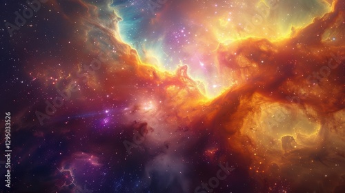 Stunning Cosmic Nebula in Vibrant Colors