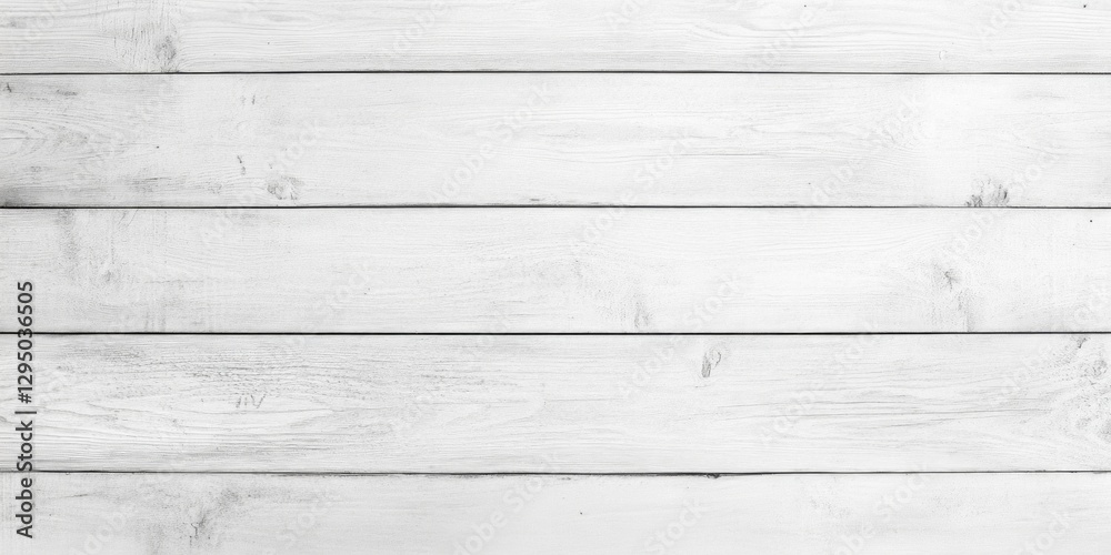 Fototapeta premium Rustic white wooden planks texture background with horizontal grain patterns