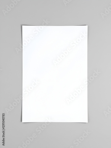 White blank sheets of a4 paper size or documents mockup on a gray background. Template for design blank paper sheets