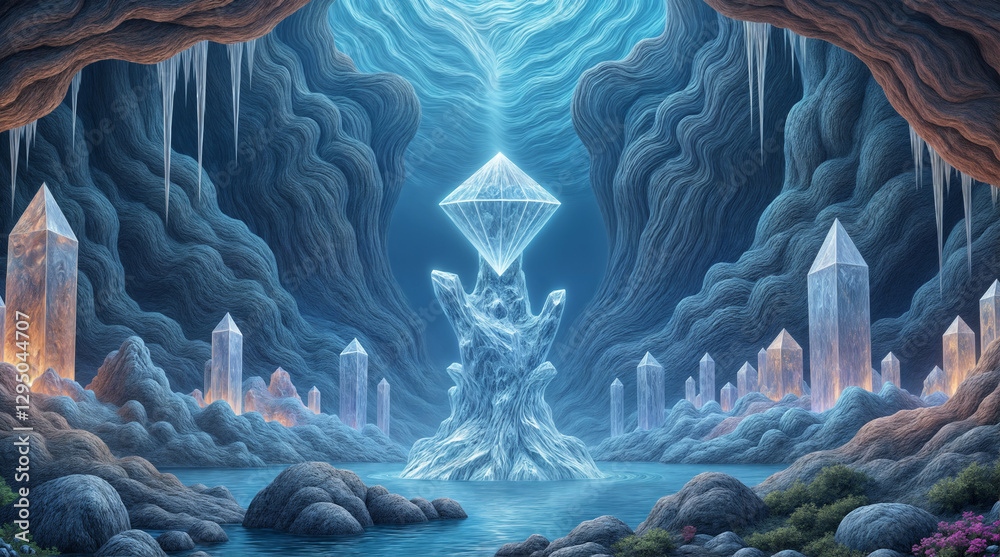 Fototapeta premium cave, crystal, gem