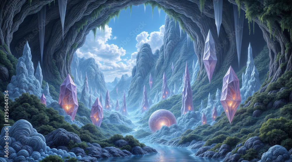Fototapeta premium cave, crystal, gem