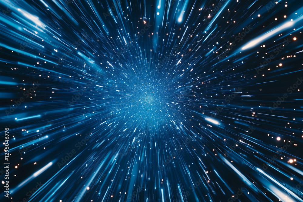 Blue abstract background with light speed effects Blue abstract background with light speed effects