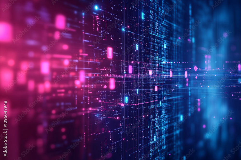 Digital background perfect for tech processes and neural networks