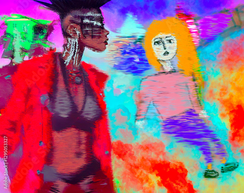 Generated image from original hand-drawn figures