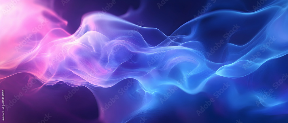 Abstract blue and purple background with smoke glitch effect, futuristic design - Abstract blue and purple background with smoke glitch effect, futuristic design -