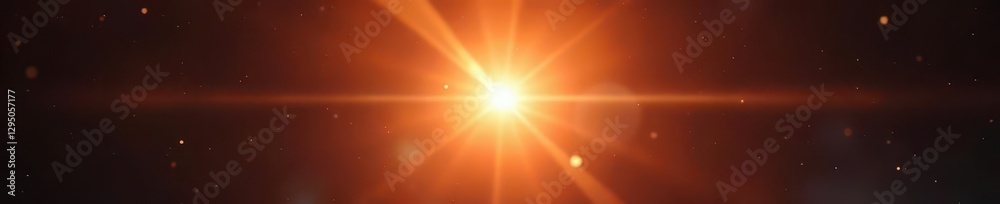 Intense light source creates bright lens flare with visible dust , effect, clean Intense light source creates bright lens flare with visible dust , effect, clean
