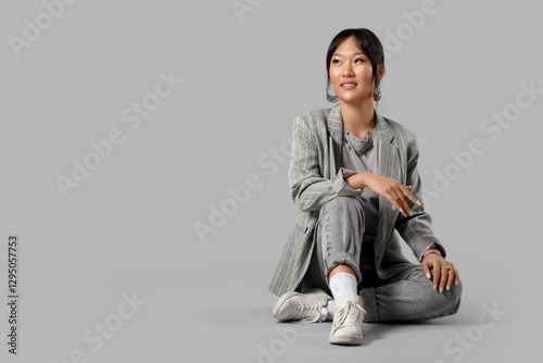 Thoughtful Asian woman in s...