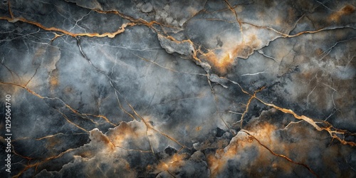 Abstract Dark Gray and Gold Veined Marble Texture A High-Resolution Background Image