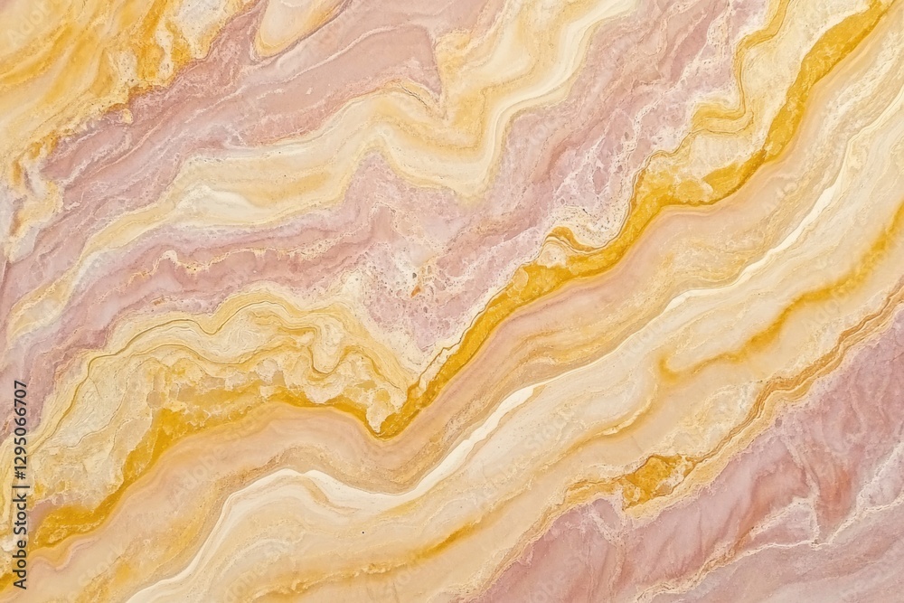 Abstract Swirls of Yellow, Pink, and Beige in a Marble-like Texture Abstract Swirls of Yellow, Pink, and Beige in a Marble-like Texture