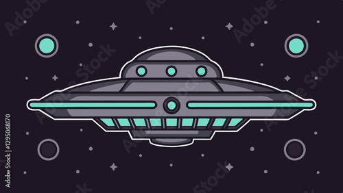 A fun, colorful rocket ship traveling through outer space, surrounded by planets, stars, and swirling cosmic clouds, evoking a sense of adventure and discovery
