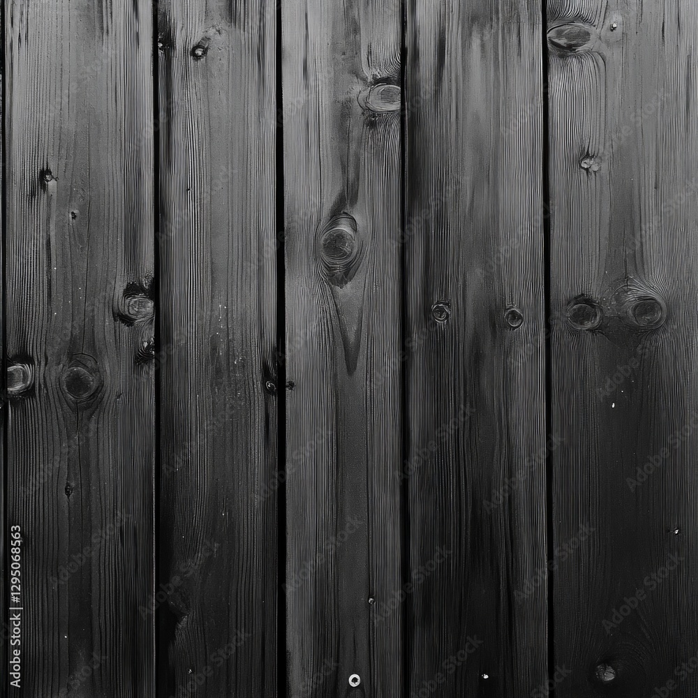 Rustic black wooden planks with natural texture and knots Rustic black wooden planks with natural texture and knots