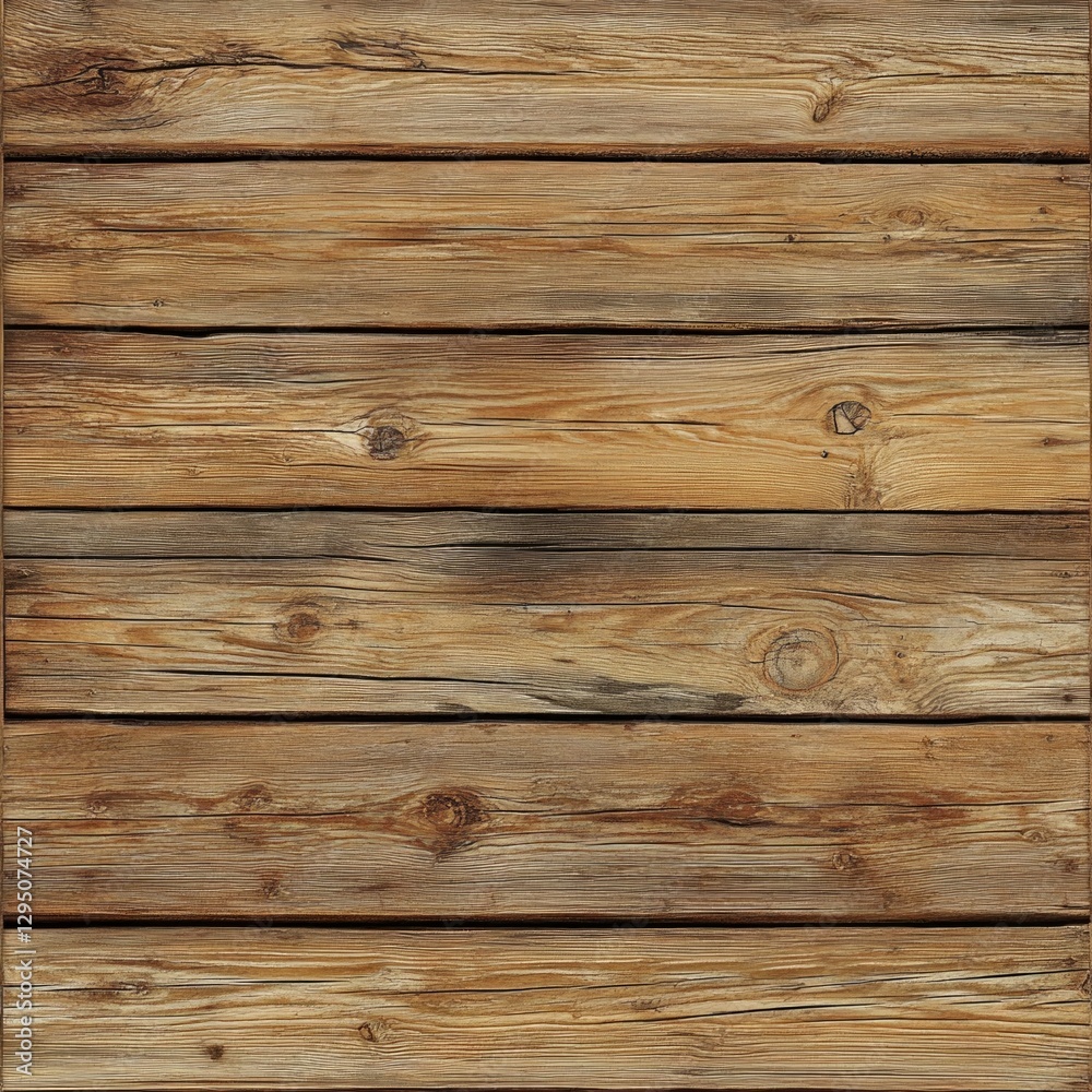 Rustic wooden plank pattern with natural grain and knots Rustic wooden plank pattern with natural grain and knots