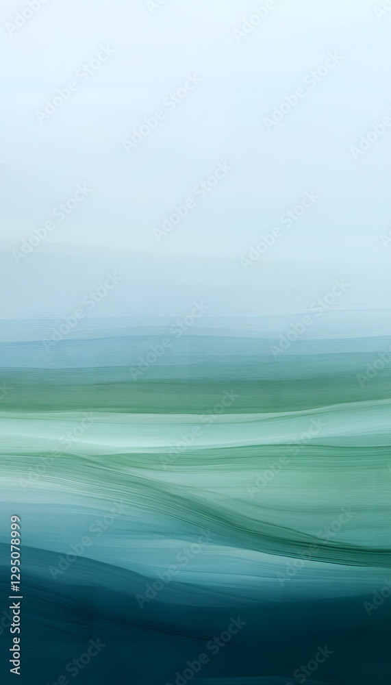 Fototapeta premium Abstract waves flow fluidly in varying shades of blue
