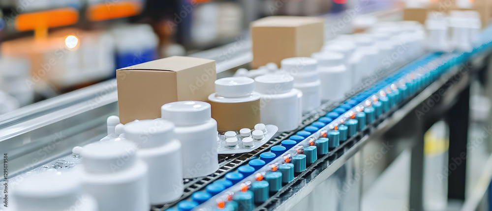 Cardboard boxes moving on a conveyor belt in a warehouse fulfillment center - Cardboard boxes moving on a conveyor belt in a warehouse fulfillment center -