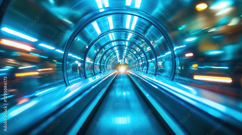 Aerial view of a train entering a tunnel illuminated by lights, showcasing the dynamic interaction between transportation and infrastructure. Aerial view of a train entering a tunnel illuminated by lights, showcasing the dynamic interaction between transportation and infrastructure.
