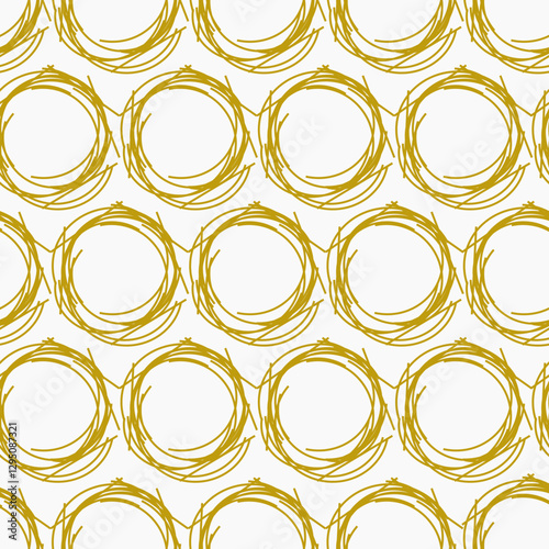 seamless pattern with golden circles