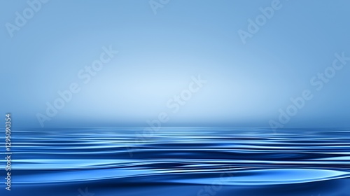 Calm Blue Ocean Water Surface Under Soft Light