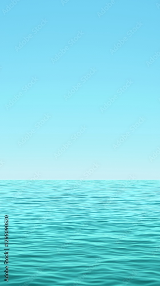 Calm Ocean Water Under a Blue Sky Calm Ocean Water Under a Blue Sky