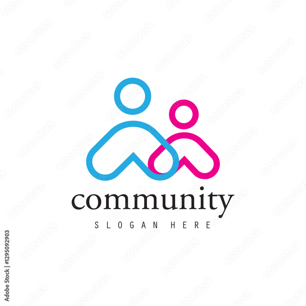 People logo design, Community human Logo with gradient color, people logo design template, vector illustration People logo design, Community human Logo with gradient color, people logo design template, vector illustration