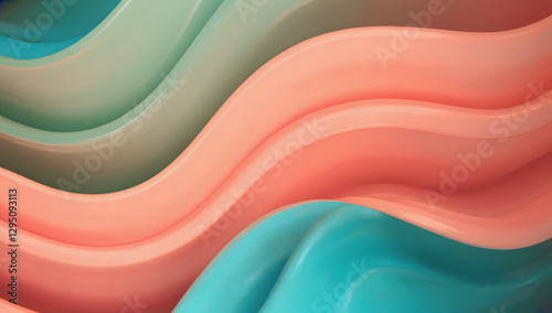 Waves Abstract Background with Vibrant Colors