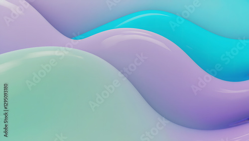Waves Abstract Background with Vibrant Colors