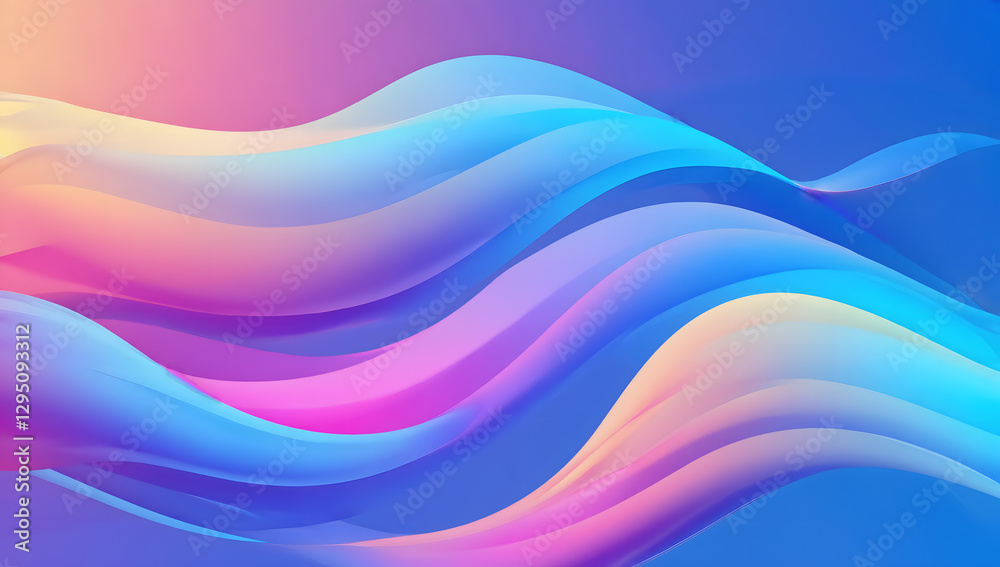 Fototapeta premium Waves Abstract Background with Vibrant Colors