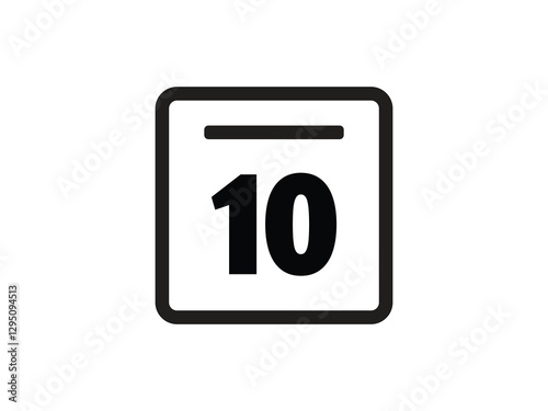 Calendar icon vector day 10 Free Download Calendar icon vector day 10 - GFXLoad