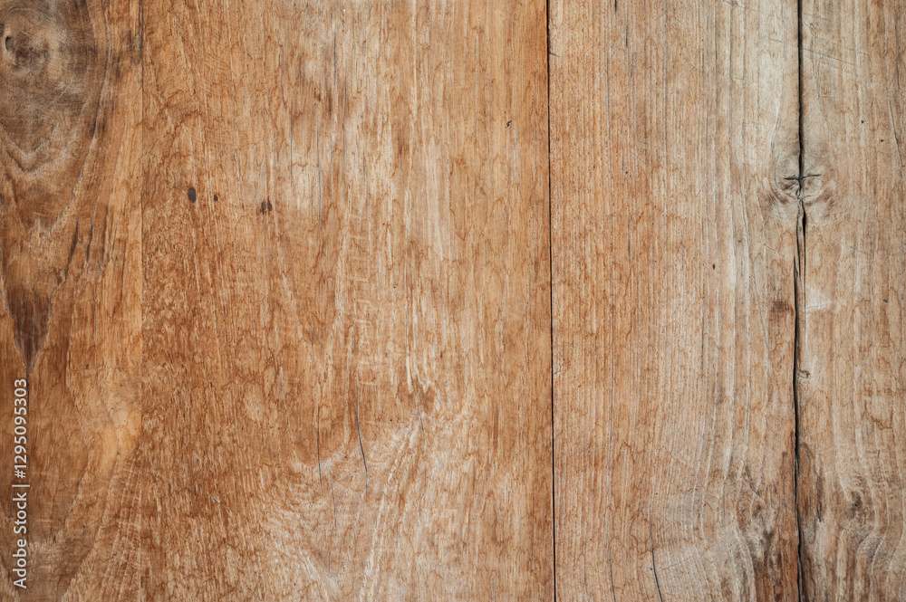 Naklejka premium Full frame shot of hard wooden panel background and texture.