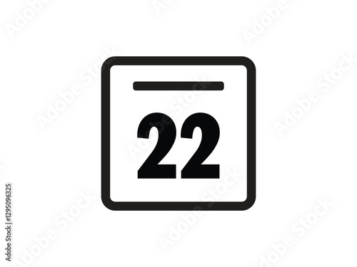 Free Download Calendar icon vector day 22 - GFXLoad