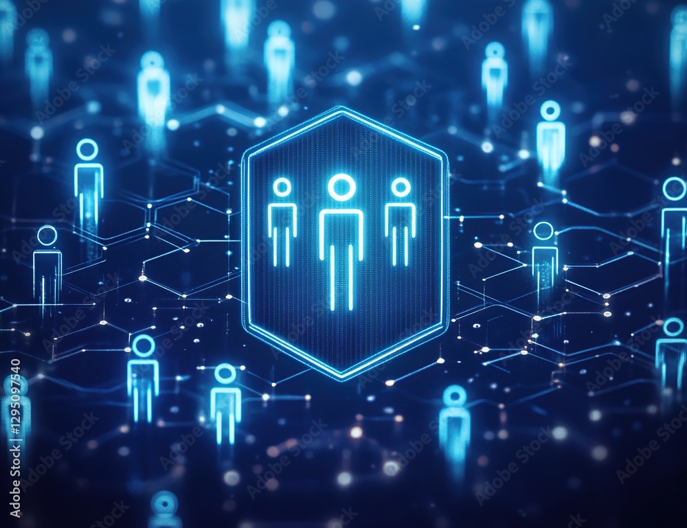 Naklejka premium Abstract Digital Network with Global Connections