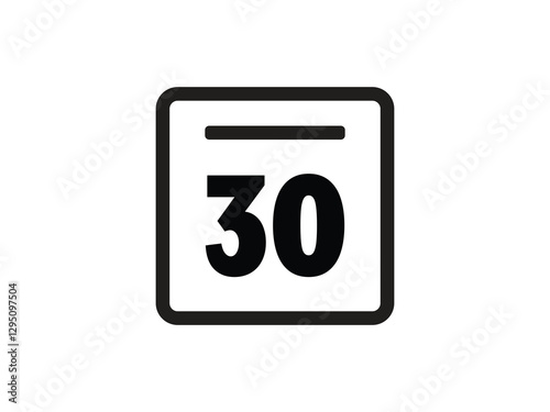 Calendar icon vector day 30 Free Download Calendar icon vector day 30 - GFXLoad