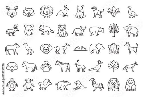 Endangered Wildlife Icon Preserving Nature's Unique Species.eps