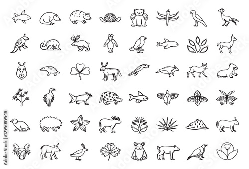 Endemic species Icon Protecting Unique Biodiversity Today.eps