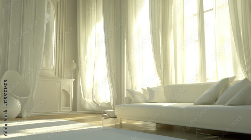 Soft and Inviting Home Interior with Clean Lines Soft and Inviting Home Interior with Clean Lines