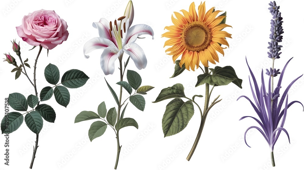 custom made wallpaper toronto digitalA popular design, flowers with branches and leaves