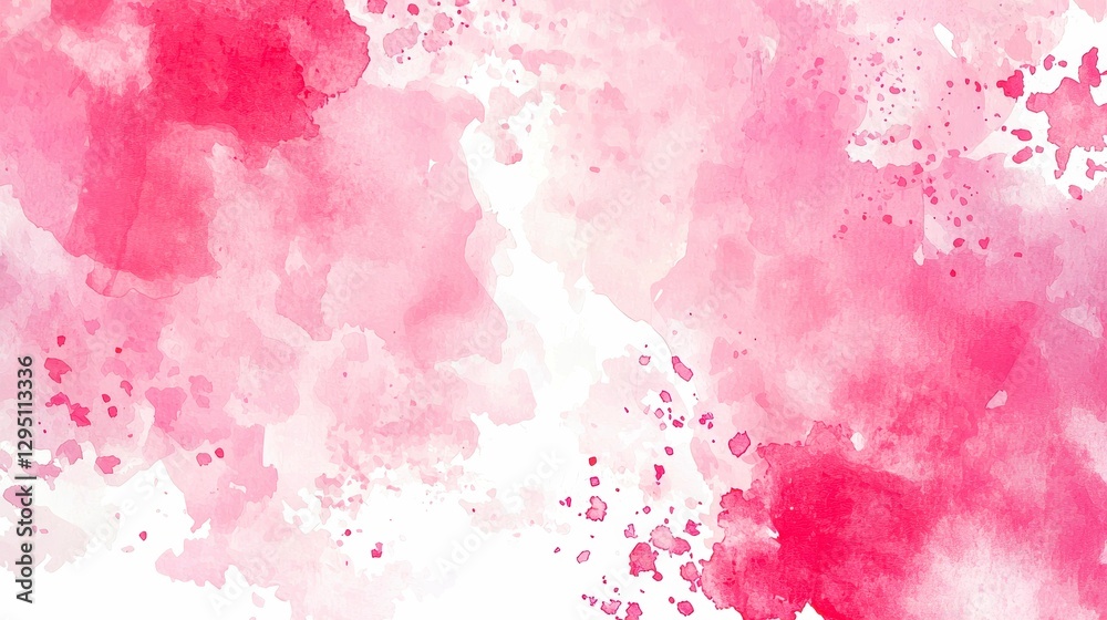 Obraz premium Delicate Pink Watercolor Texture Background with Splatters Abstract Art for Creative Design Projects