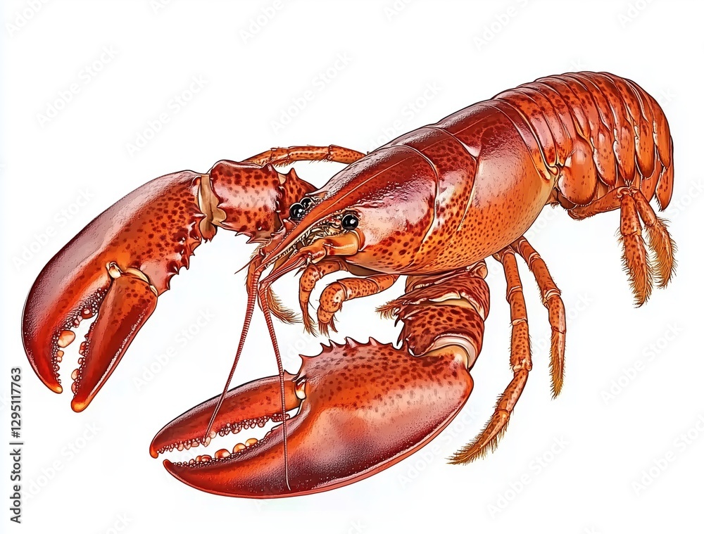 Delicious Red Lobster Posing Elegantly Against a Clean White Background
Delicious Red Lobster Posing Elegantly Against a Clean White Background