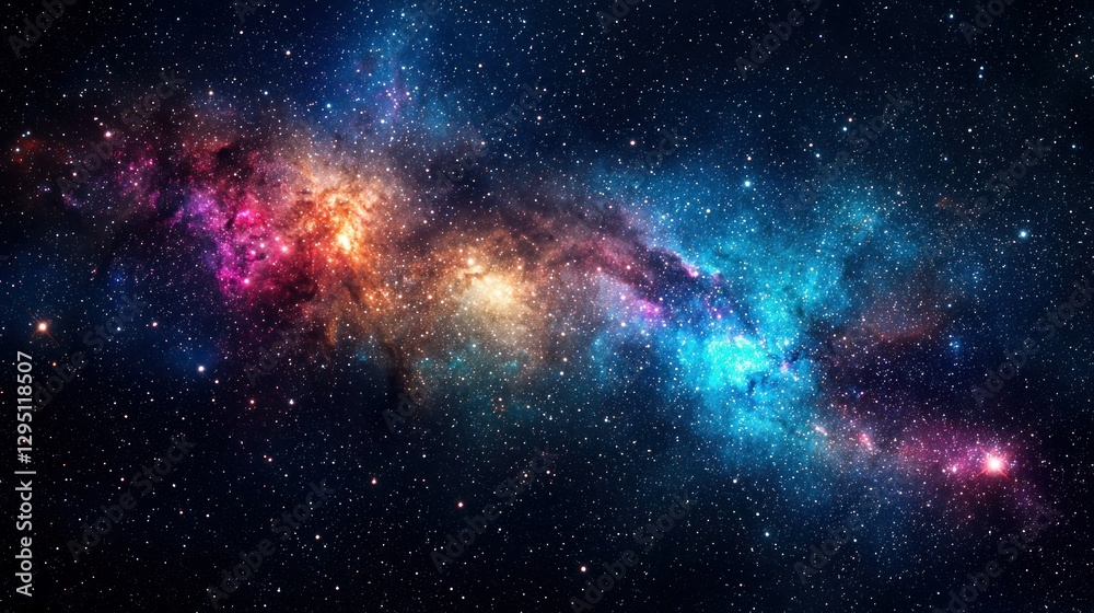 Colorful nebulae in deep space Colorful nebulae in deep space