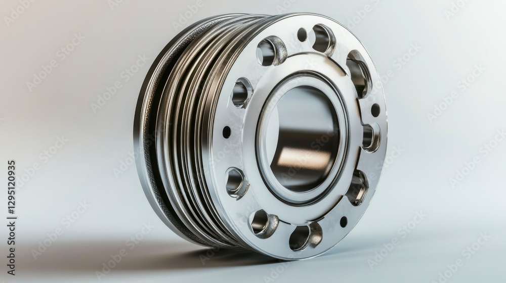 Precision engineering dualshielded ball bearing with protective metal industrial facility product showcase controlled lighting mechanical concept