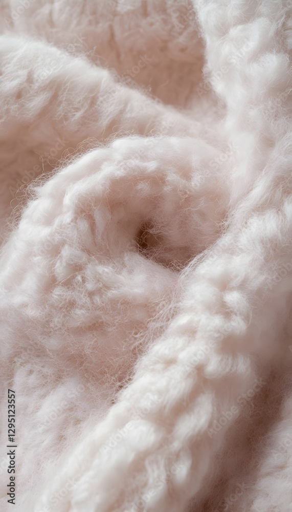 Extremely soft and fluffy pale pink knitted wool material Extremely soft and fluffy pale pink knitted wool material