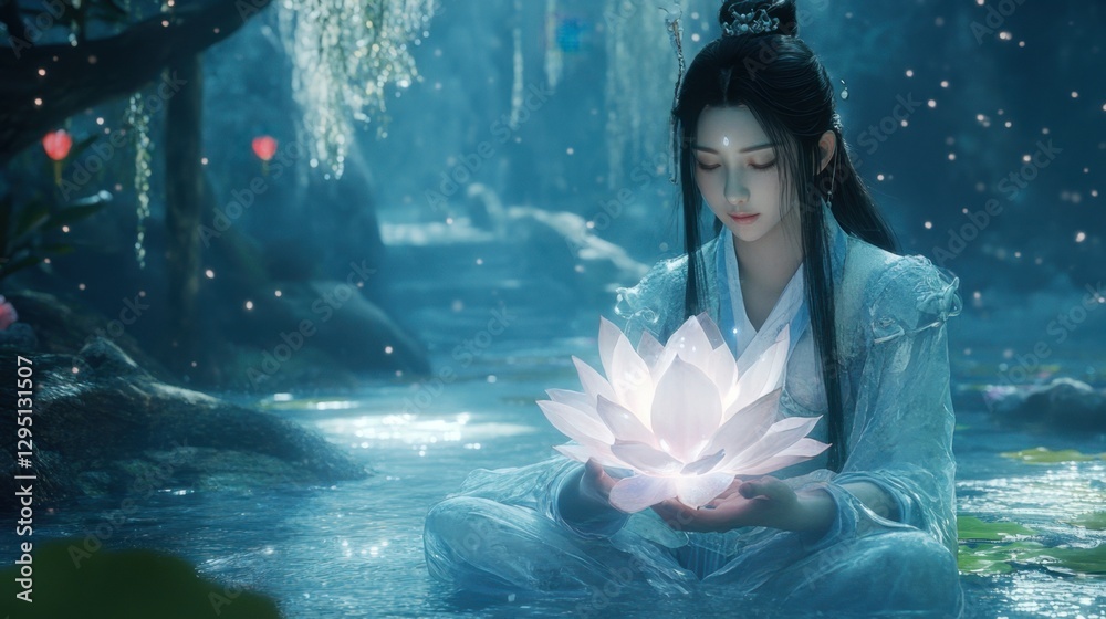 A romantic scene of a Japanese couple wearing yukata, watching fireworks at a summer festival