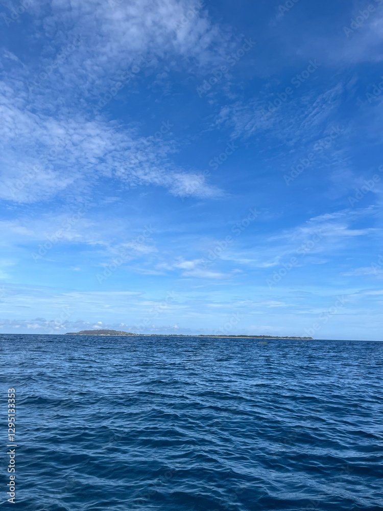 sea and blue sky with clouds sea and blue sky with clouds