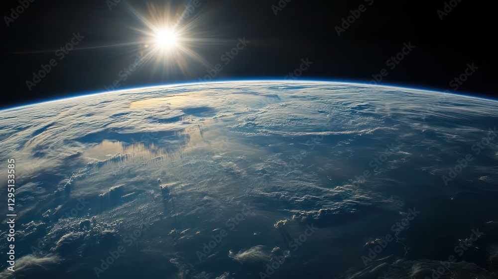 Fototapeta premium Sunrise Earth Space View