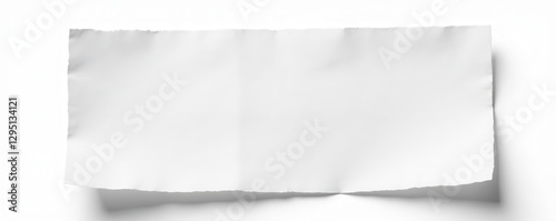Wallpaper Mural Slightly crumpled white notepaper, isolated on white background , creased, mockup Torontodigital.ca