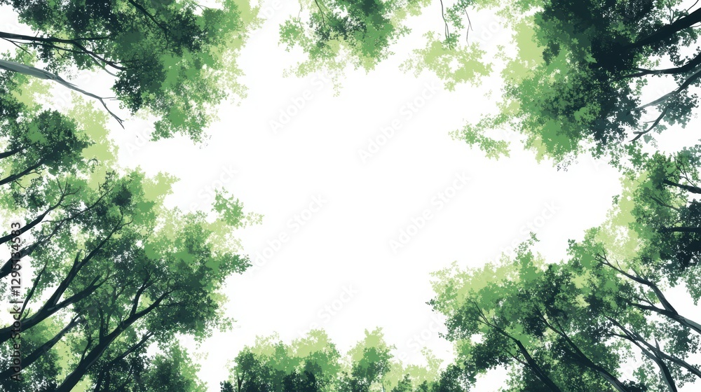 Fototapeta premium Fresh green theme featuring tree leaf Spring background.