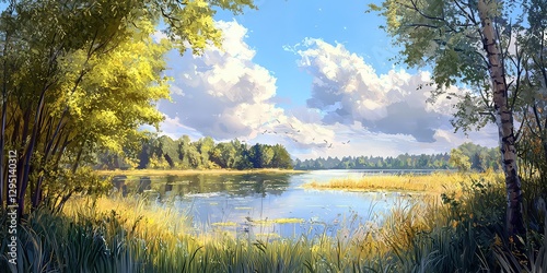 A highly detailed, photorealistic digital painting of the scene.