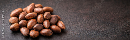 Wallpaper Mural High quality close up photo of brown seeds on dark surface, showcasing their texture and natural color. Perfect for food or botanical themes Torontodigital.ca