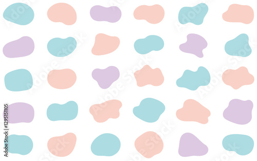 かわいい液体シェイプのイラストセット