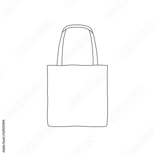 tote bag, linear illustration