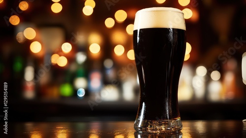 Dark beer glass pub bar night